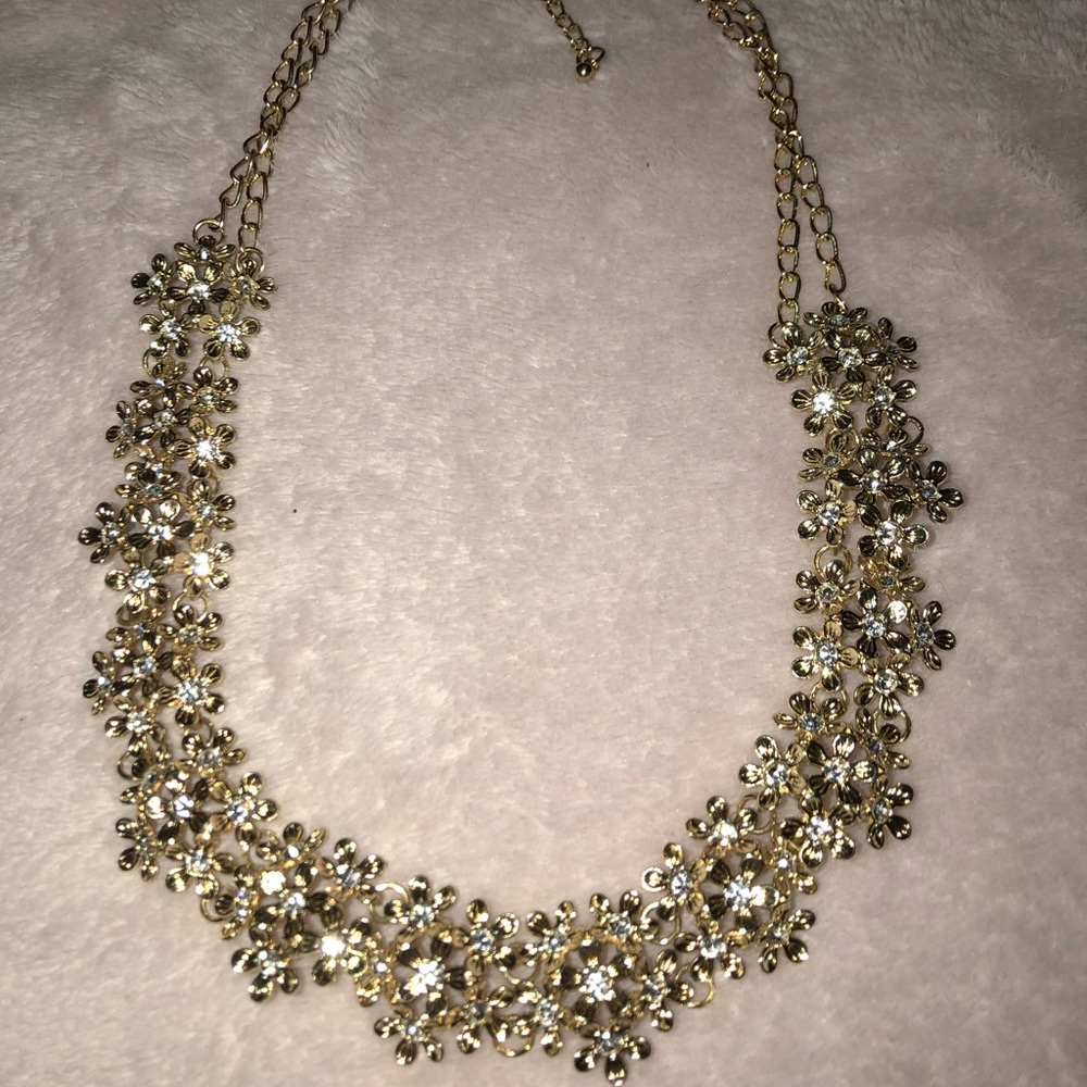 Gold statement necklace